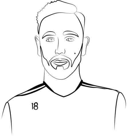 Bruno Fernandes Coloring Page